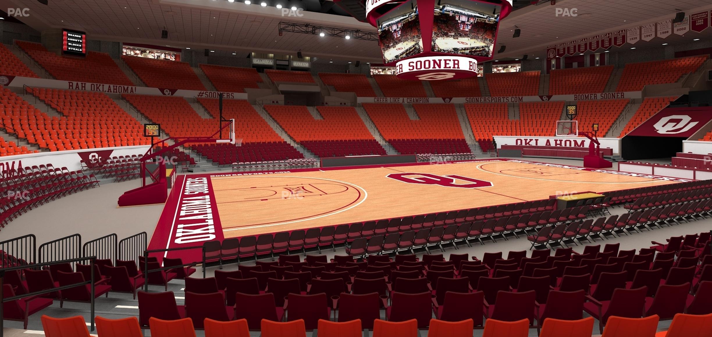 Seating view for Lloyd Noble Center Section 110