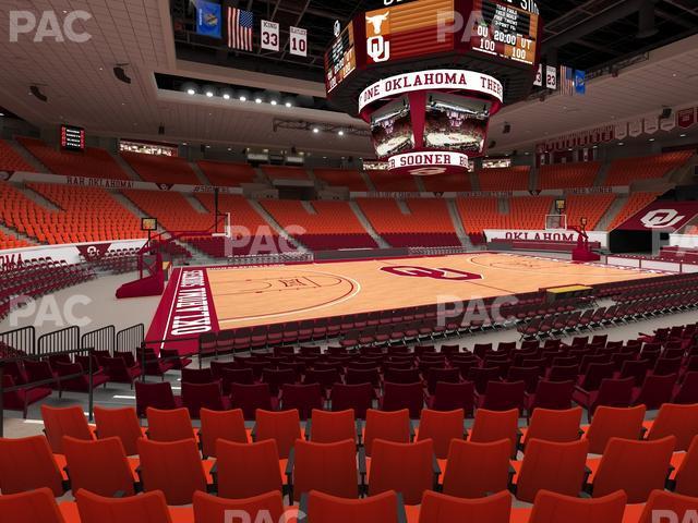 Seating view for Lloyd Noble Center Section 110