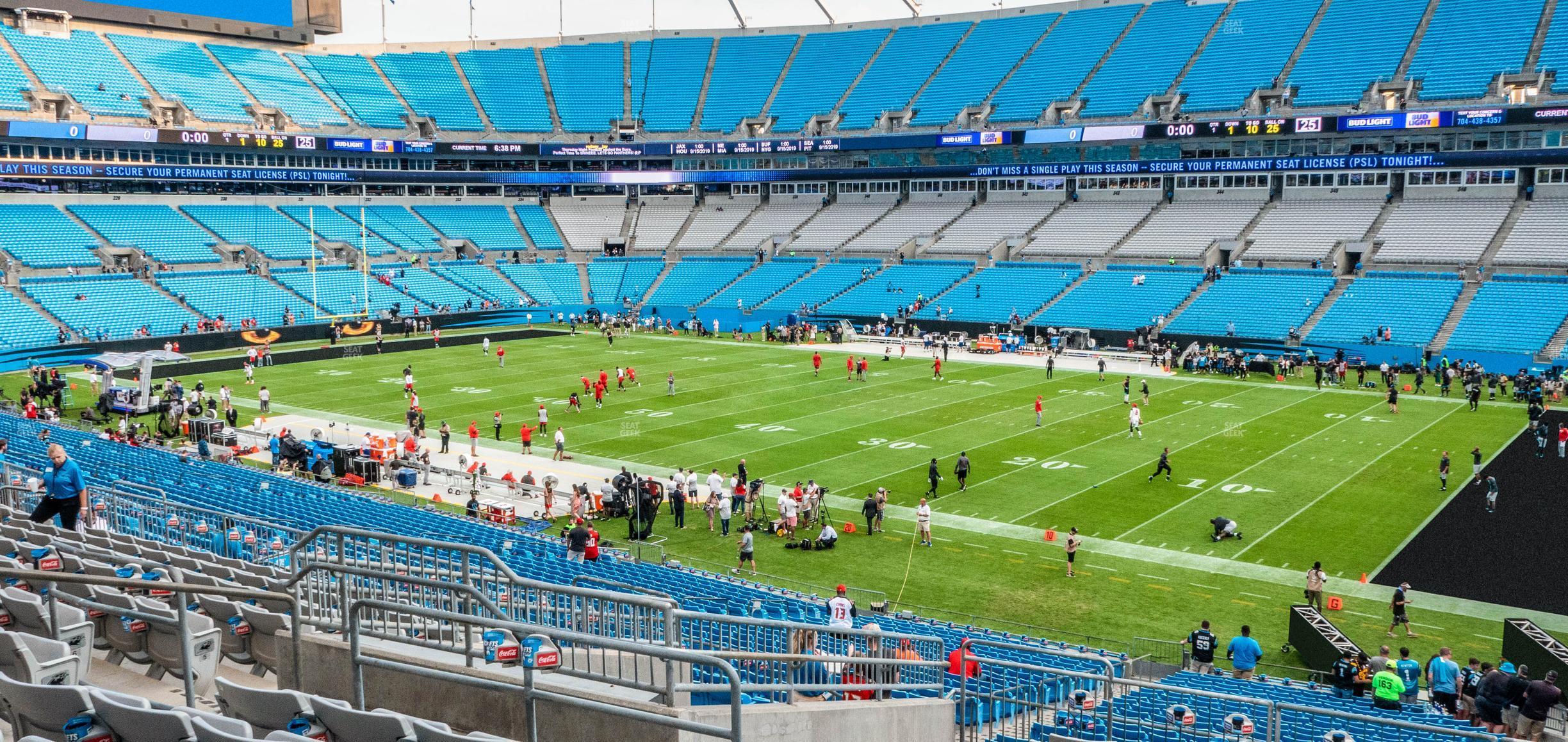 Seating view for Bank of America Stadium Section 311