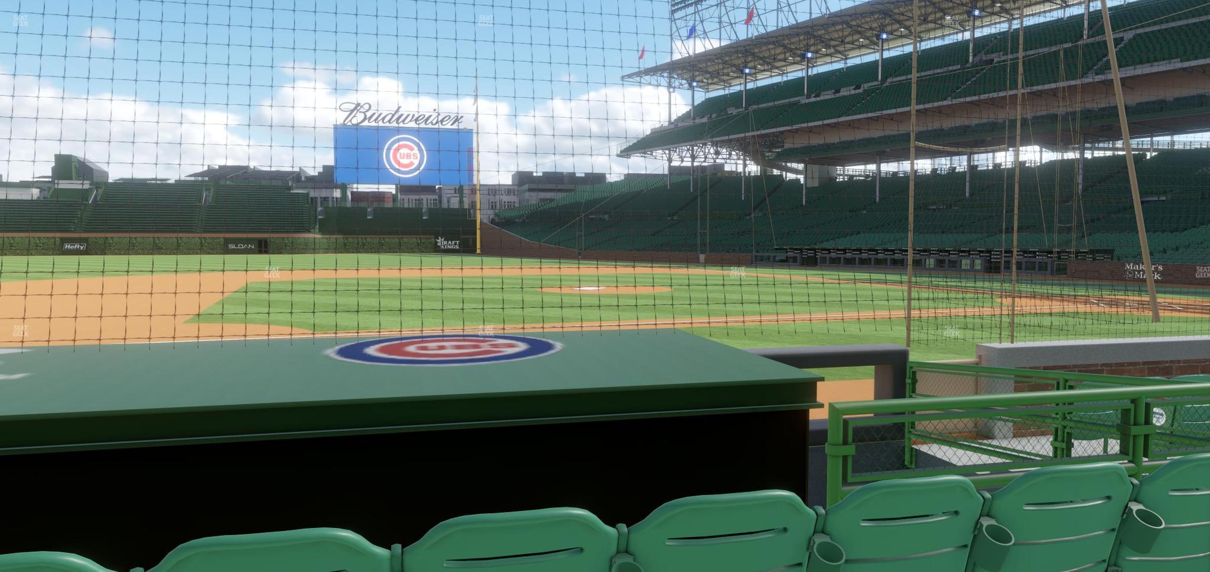 Seating view for Wrigley Field Section Club Box Infield 12