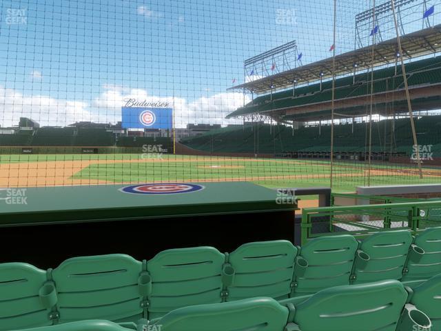 Seating view for Wrigley Field Section Club Box Infield 12