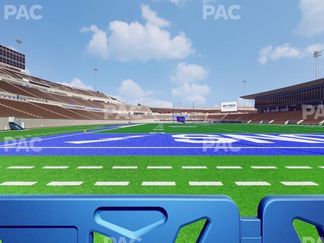 Seating view for Falcon Stadium Section Field Box 9