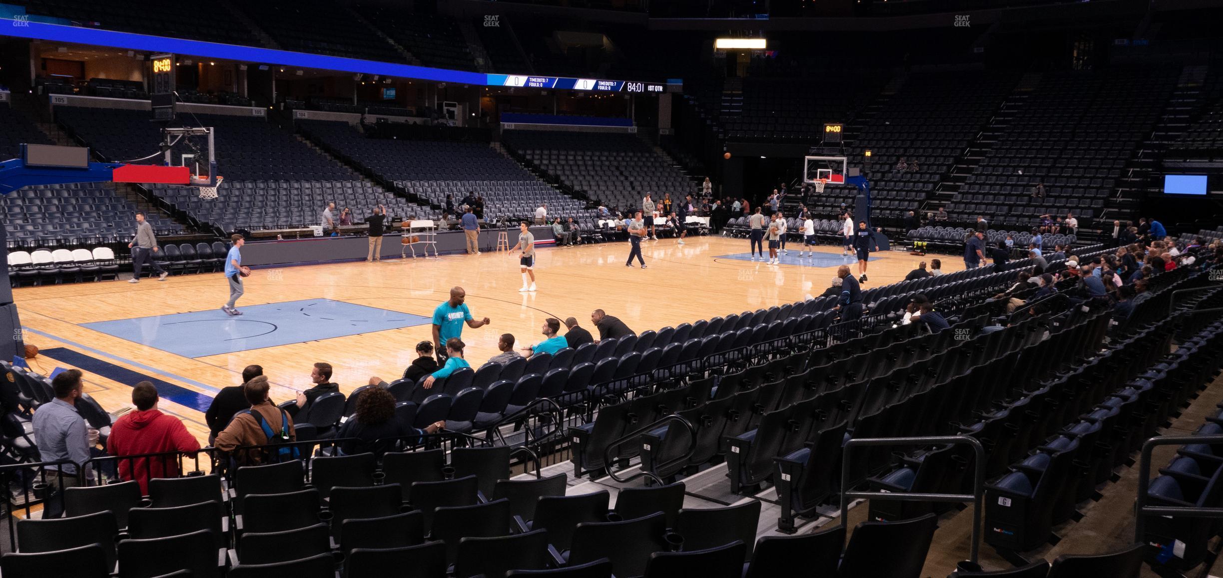 Seating view for FedExForum Section 112