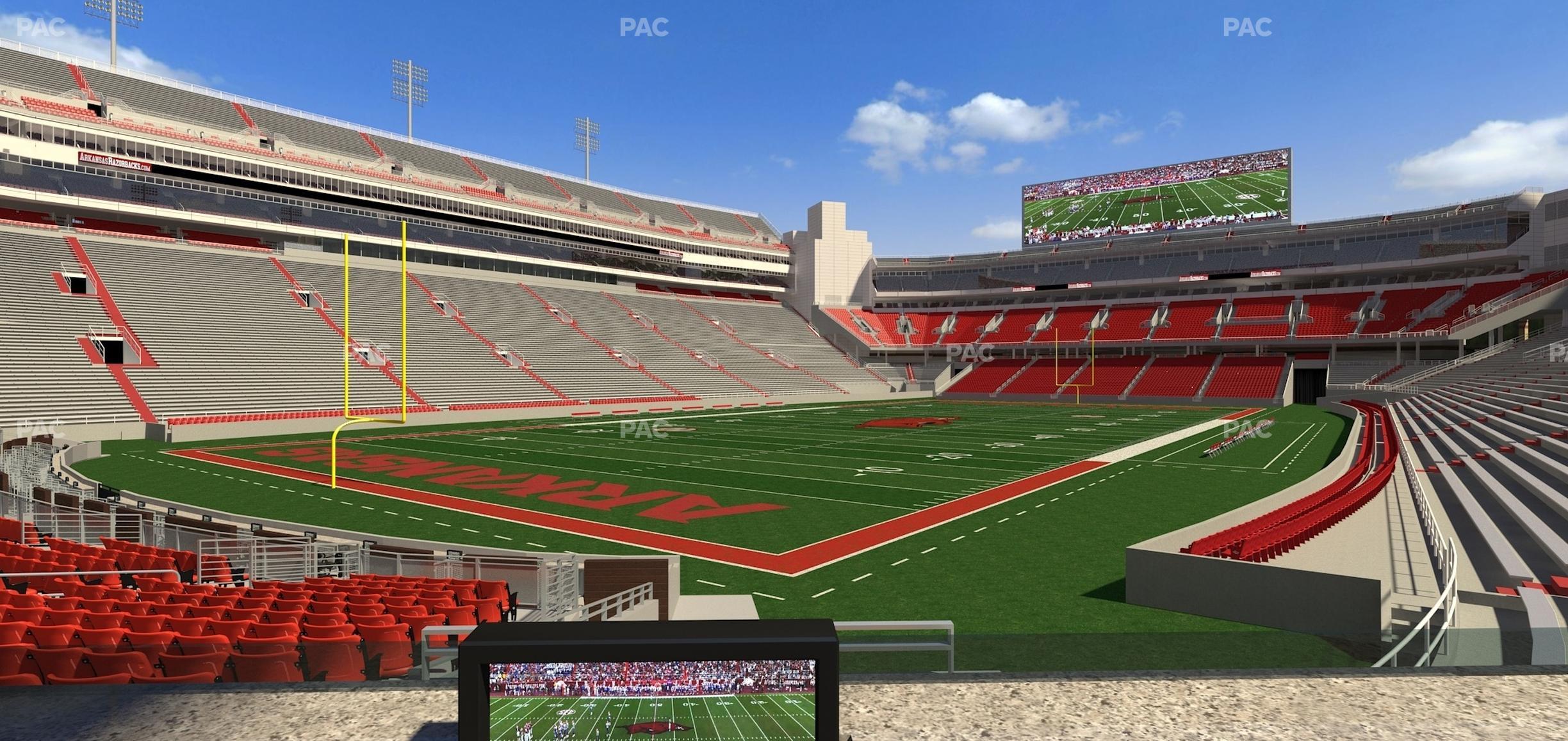 Seating view for Razorback Stadium Section Loge 21