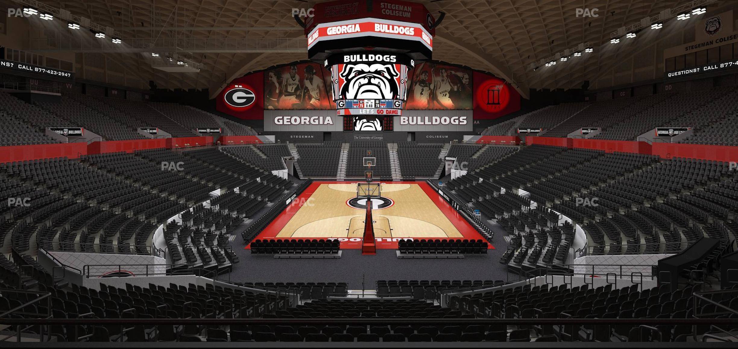 Seating view for Stegeman Coliseum Section Mm