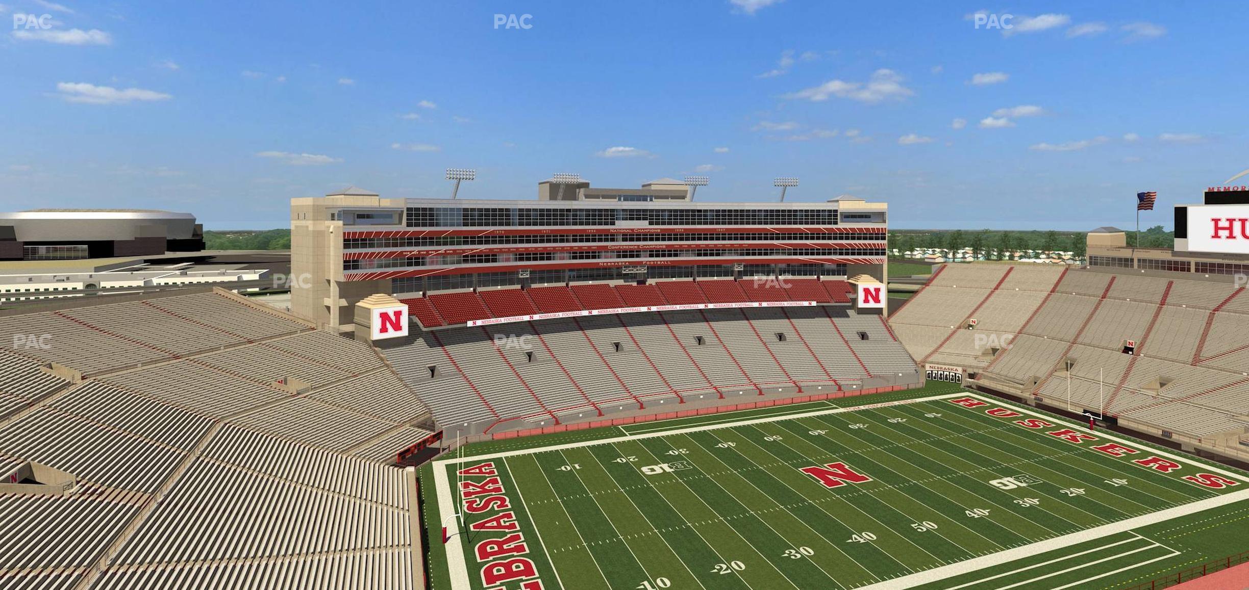 Seating view for Memorial Stadium Nebraska Section 612