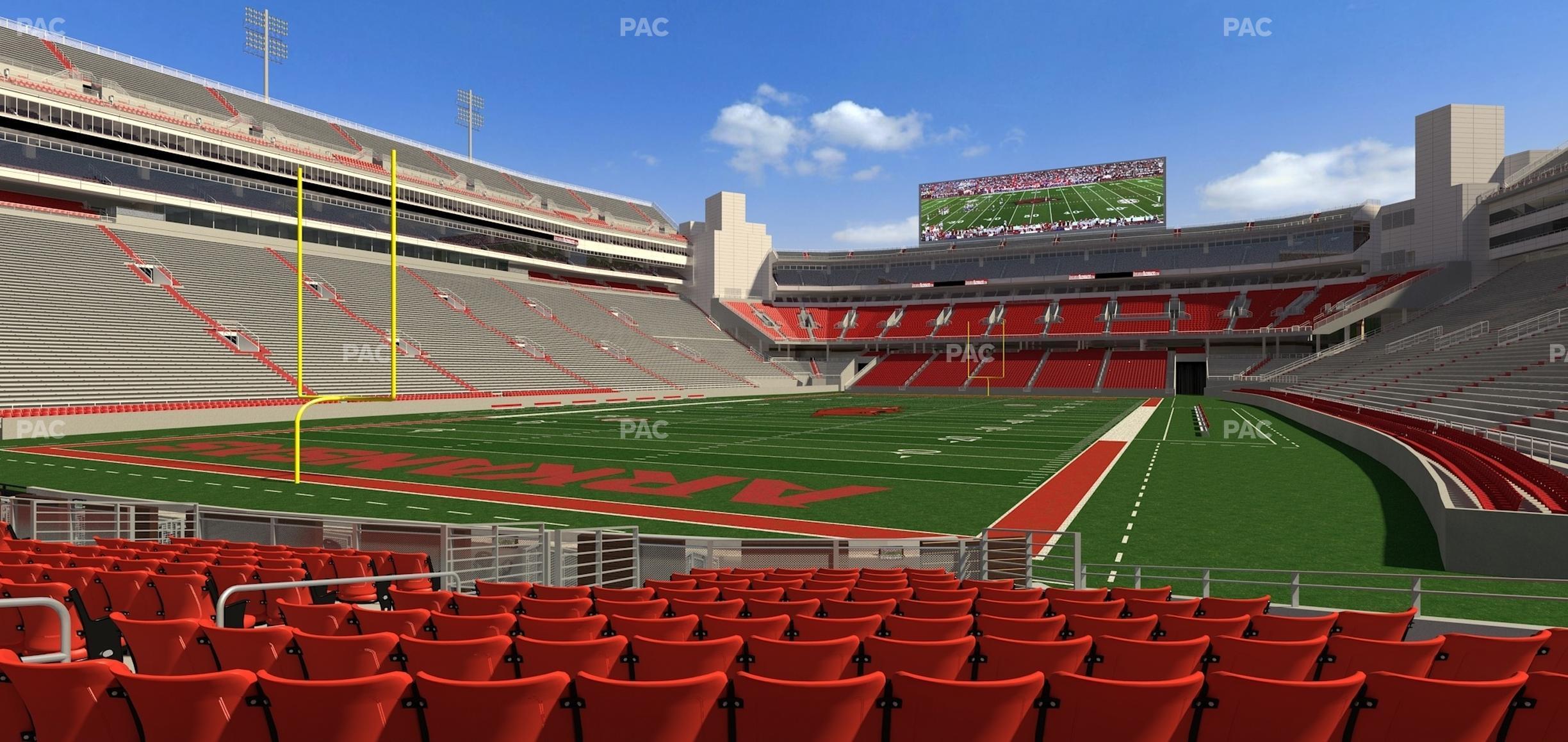 Seating view for Razorback Stadium Section F 2