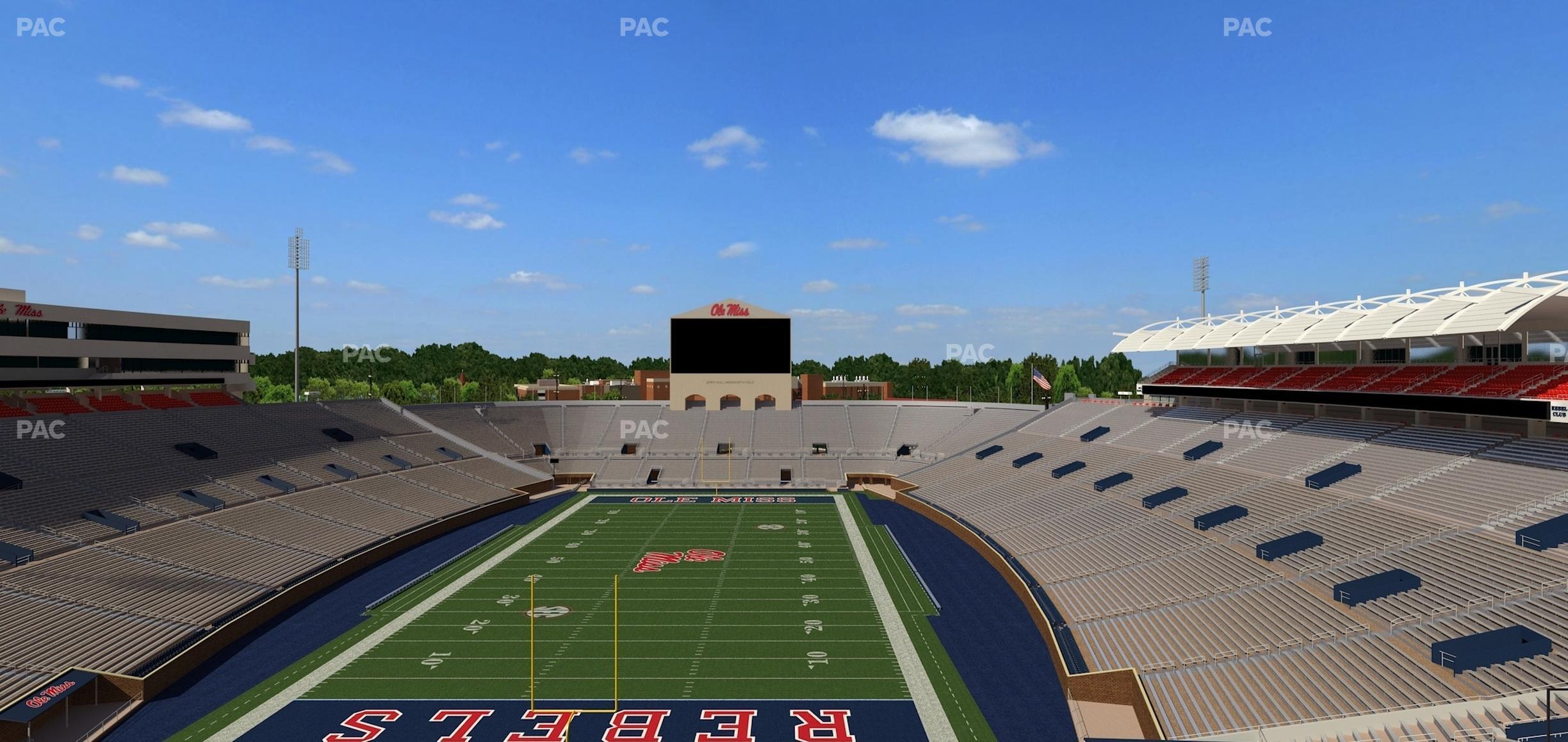 Seating view for Vaught Hemingway Stadium Section South Zone Club 111