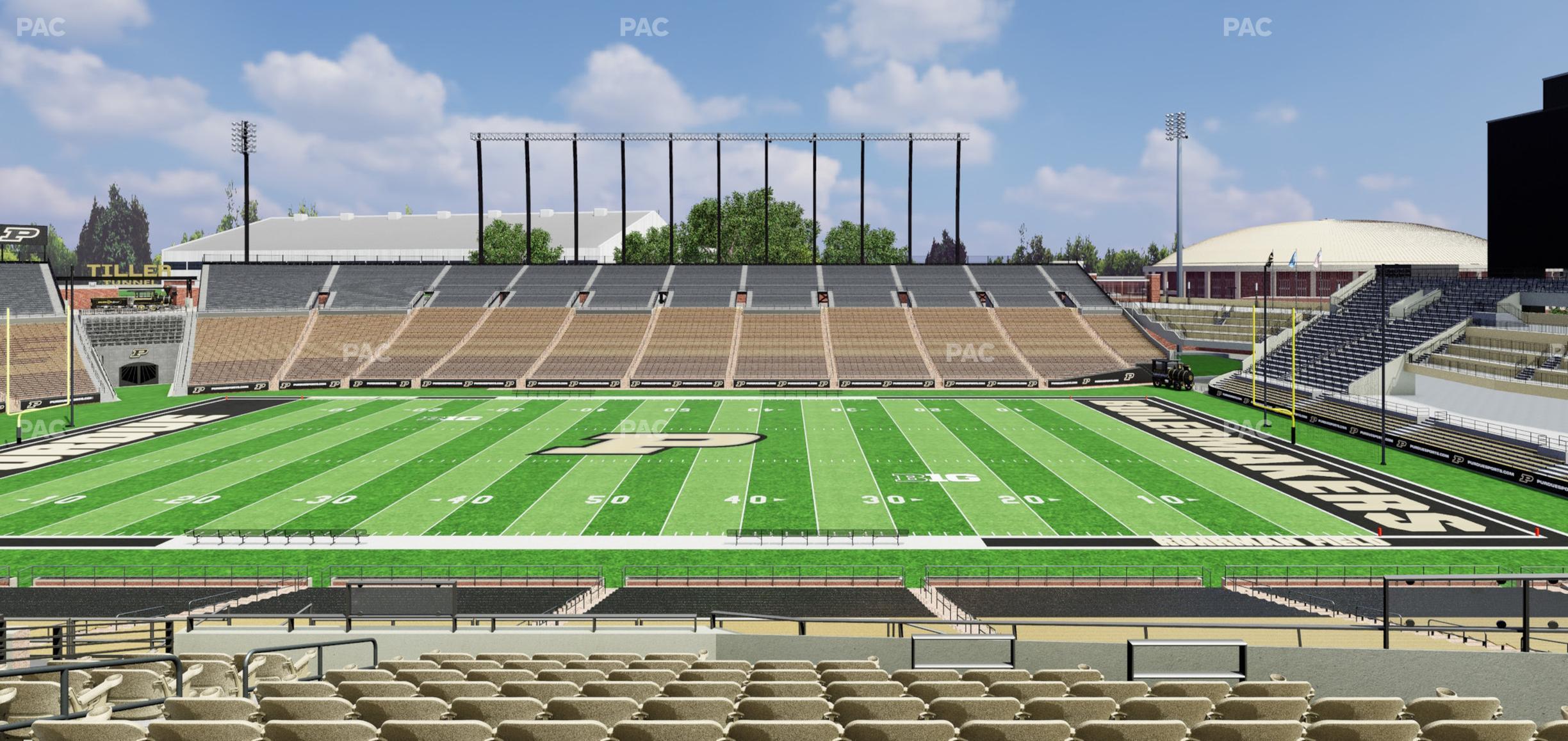 Seating view for Ross Ade Stadium Section Shively Club 5