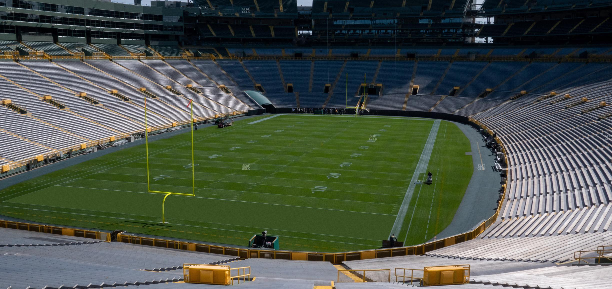 Seating view for Lambeau Field Section 104