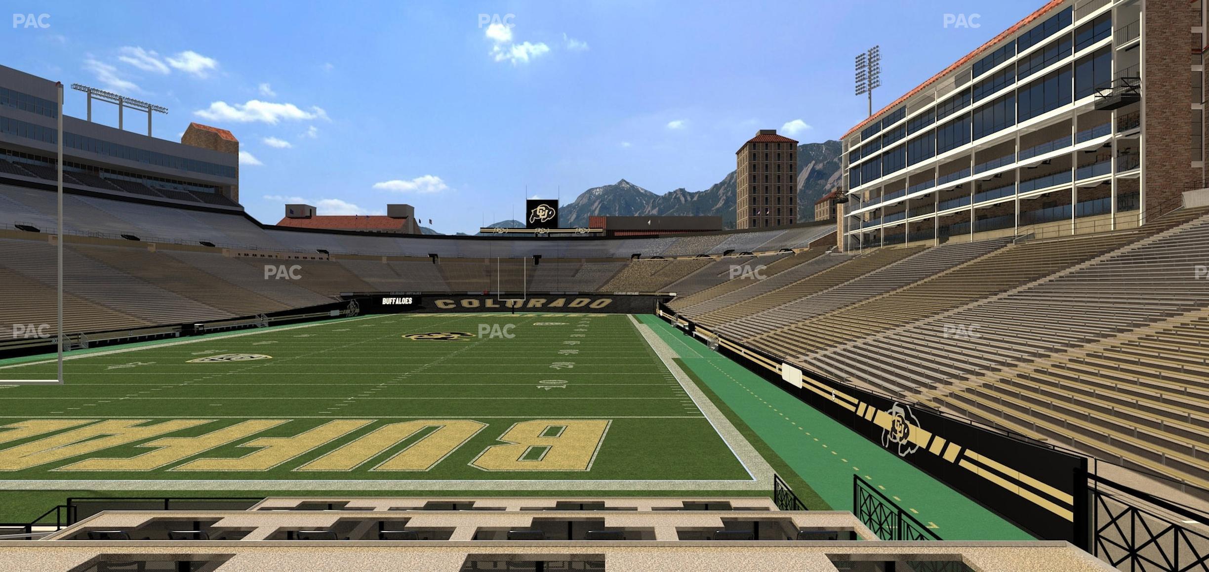 Seating view for Folsom Field Section Loge Box 174