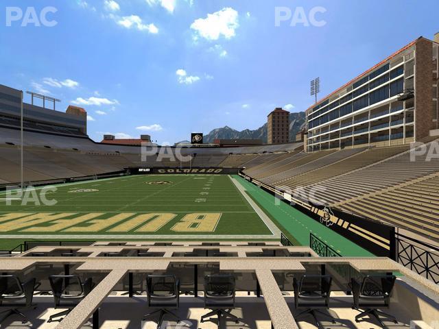 Seating view for Folsom Field Section Loge Box 174