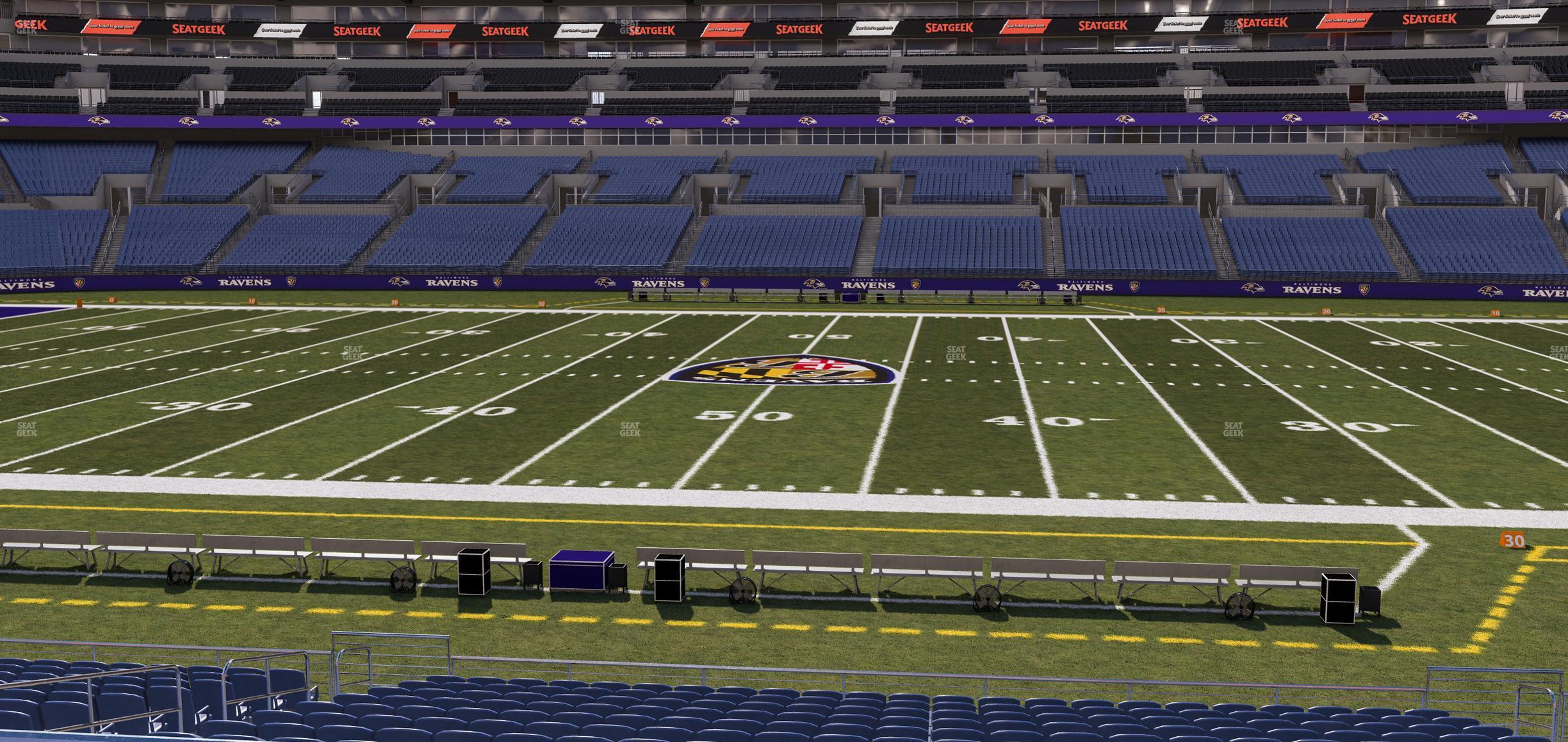 Seating view for M&T Bank Stadium Section 153