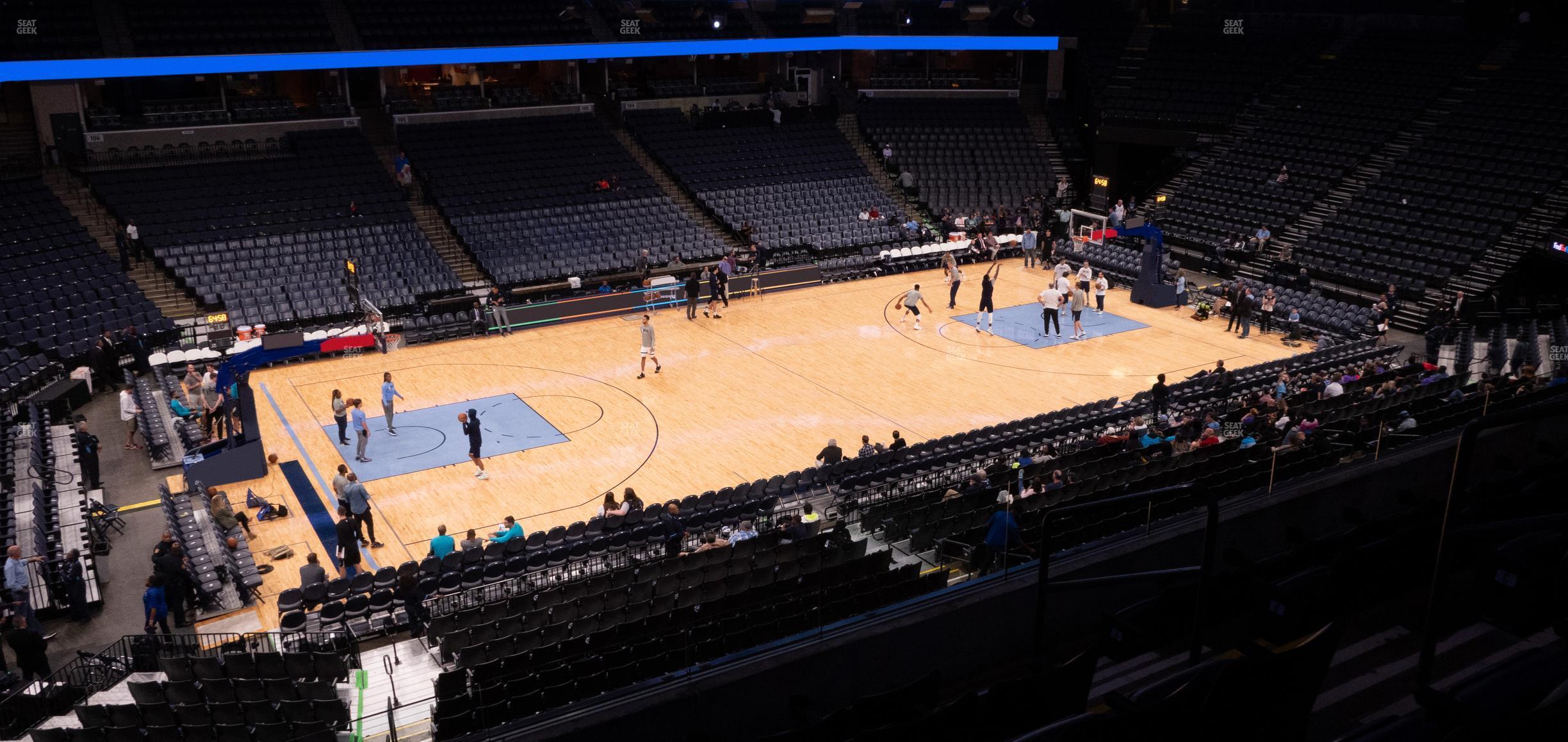 Seating view for FedExForum Section Pinnacle Club 9