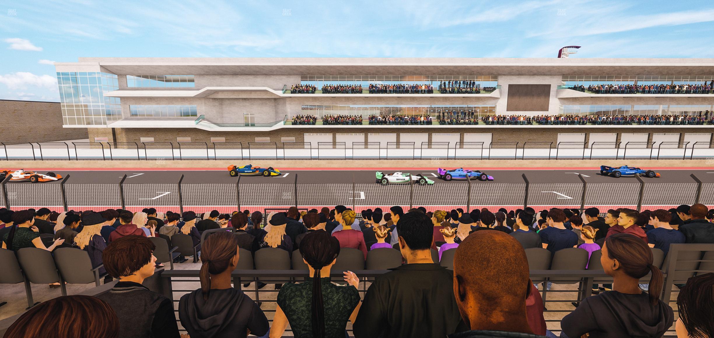 Seating view for Circuit of The Americas Section Main Grandstand Mezzanine 5 A