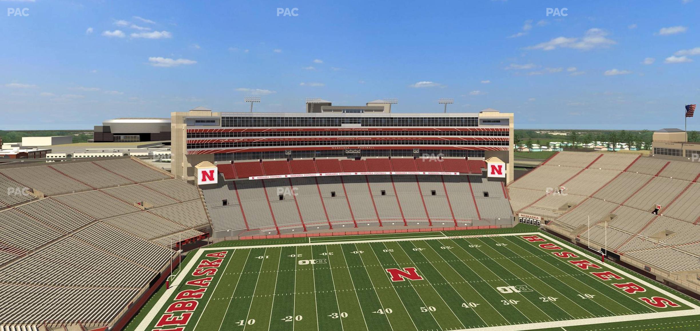 Seating view for Memorial Stadium Nebraska Section 609