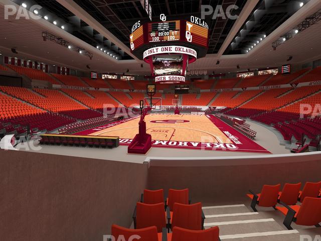 Seating view for Lloyd Noble Center Section 128