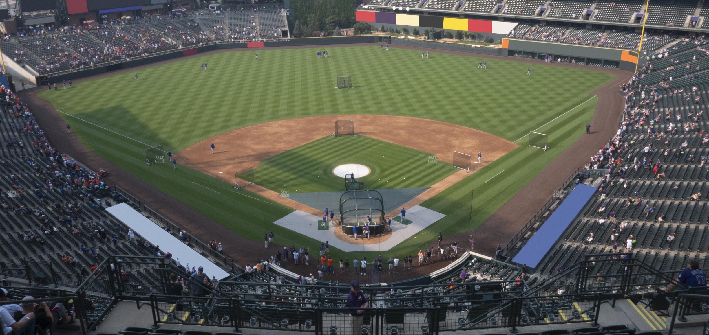 Seating view for Coors Field Section Upper 331