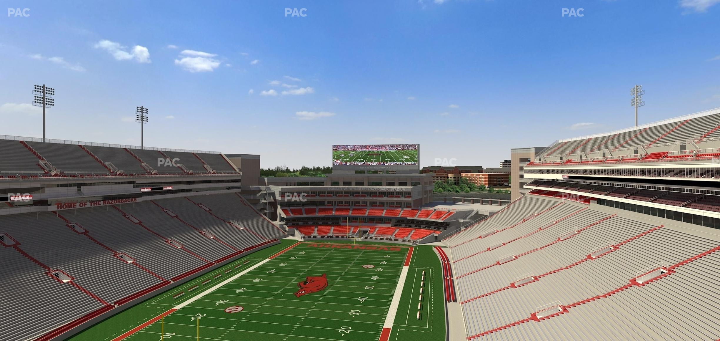 Seating view for Razorback Stadium Section 531