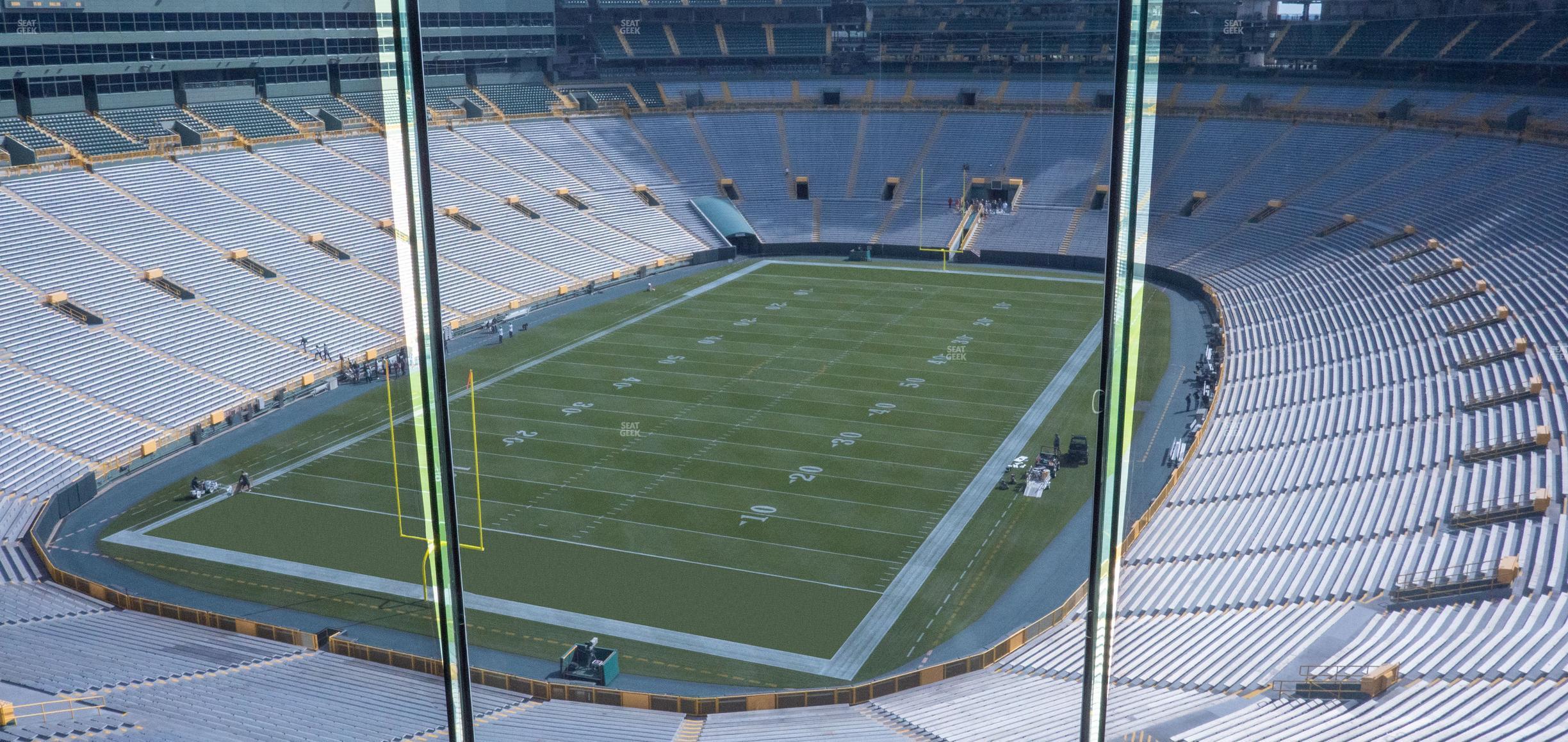 Seating view for Lambeau Field Section 676