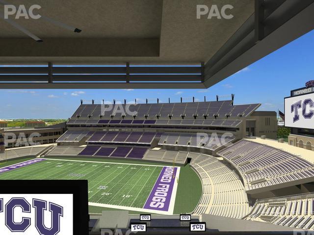 Seating view for Amon G Carter Stadium Section Loge Box 323