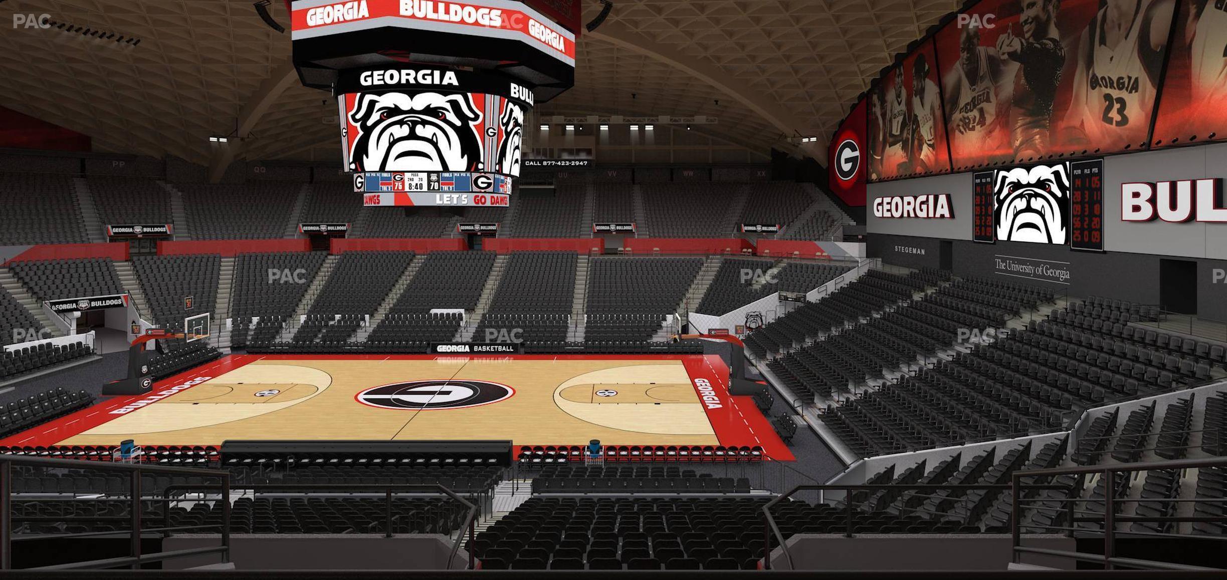 Seating view for Stegeman Coliseum Section Dd