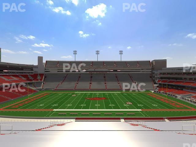 Seating view for Razorback Stadium Section 123