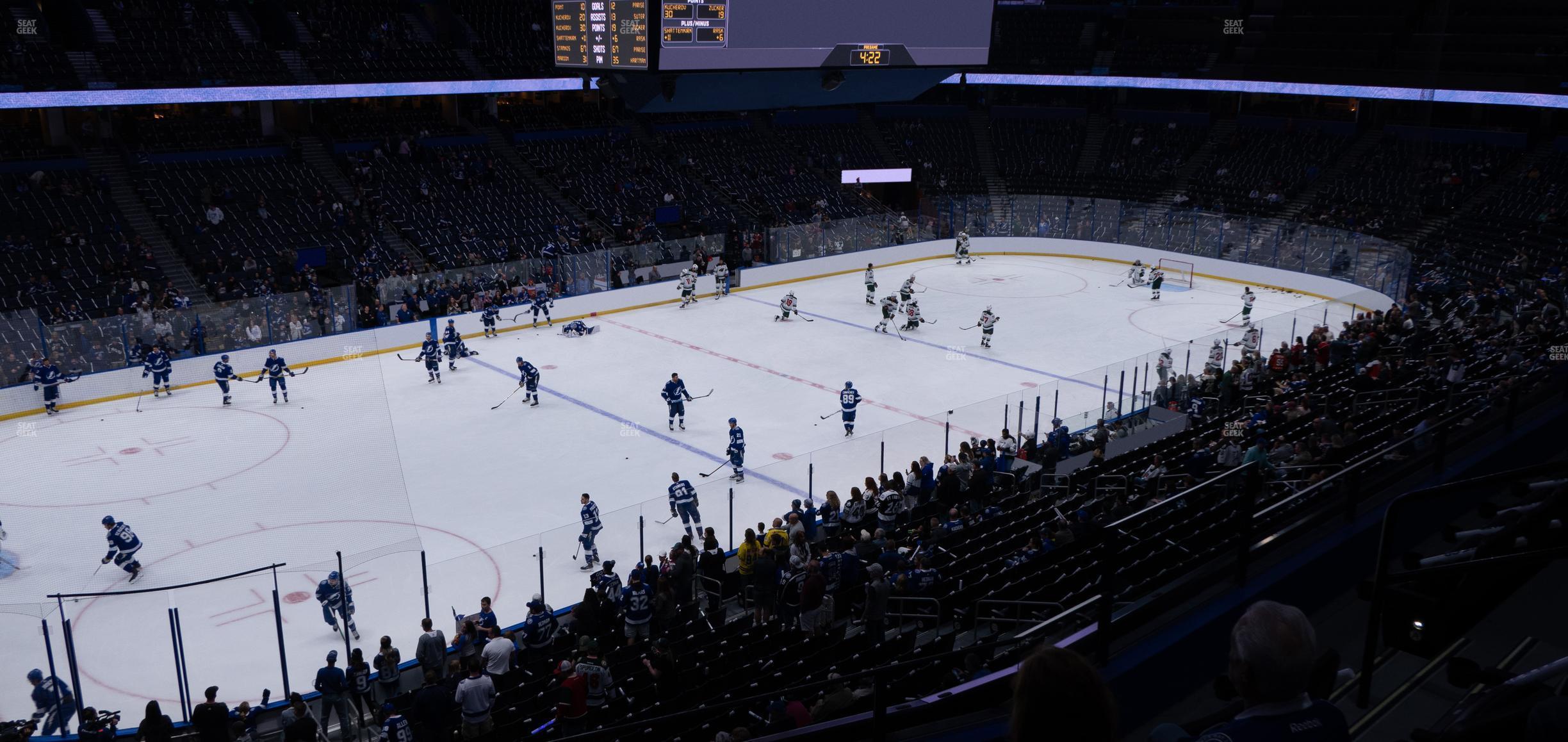 Seating view for Amalie Arena Section 219