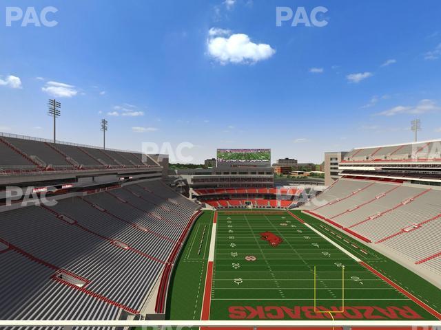 Seating view for Razorback Stadium Section 536