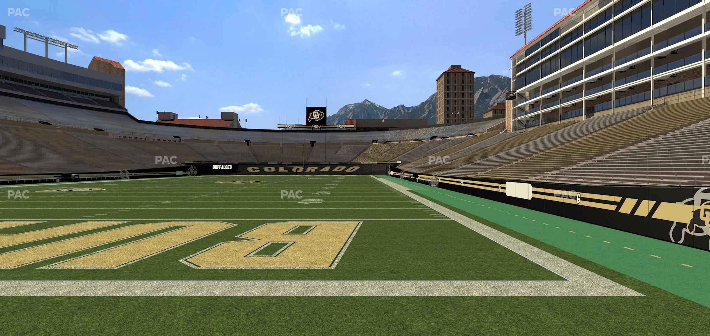 Seating view for Folsom Field Section Loge Box 162