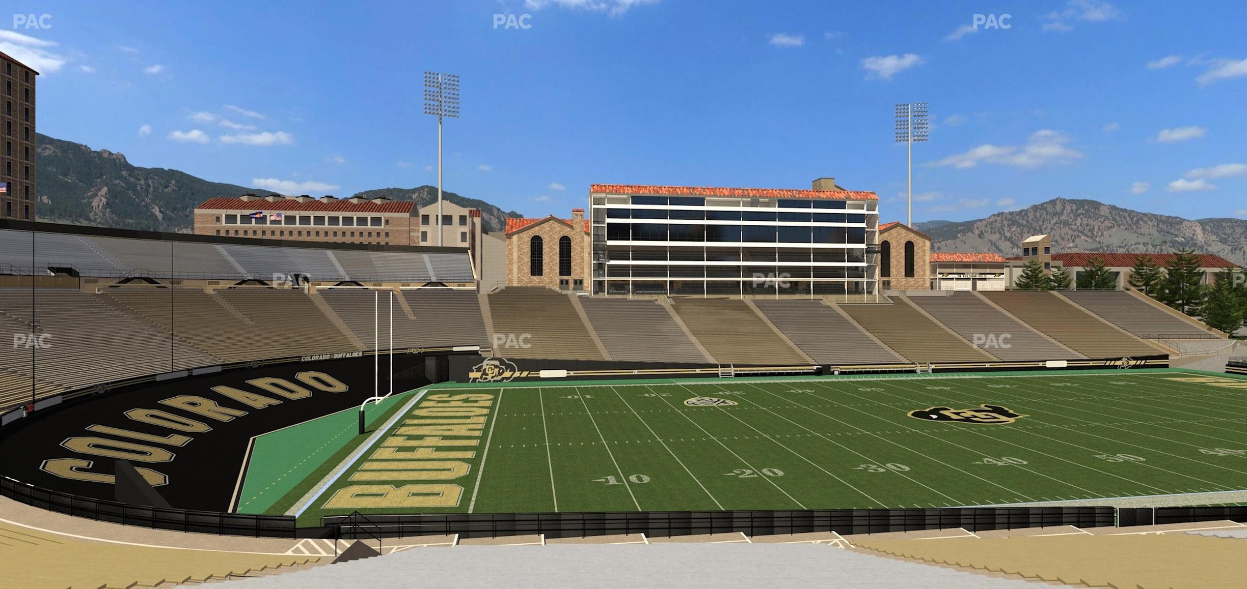 Seating view for Folsom Field Section 115