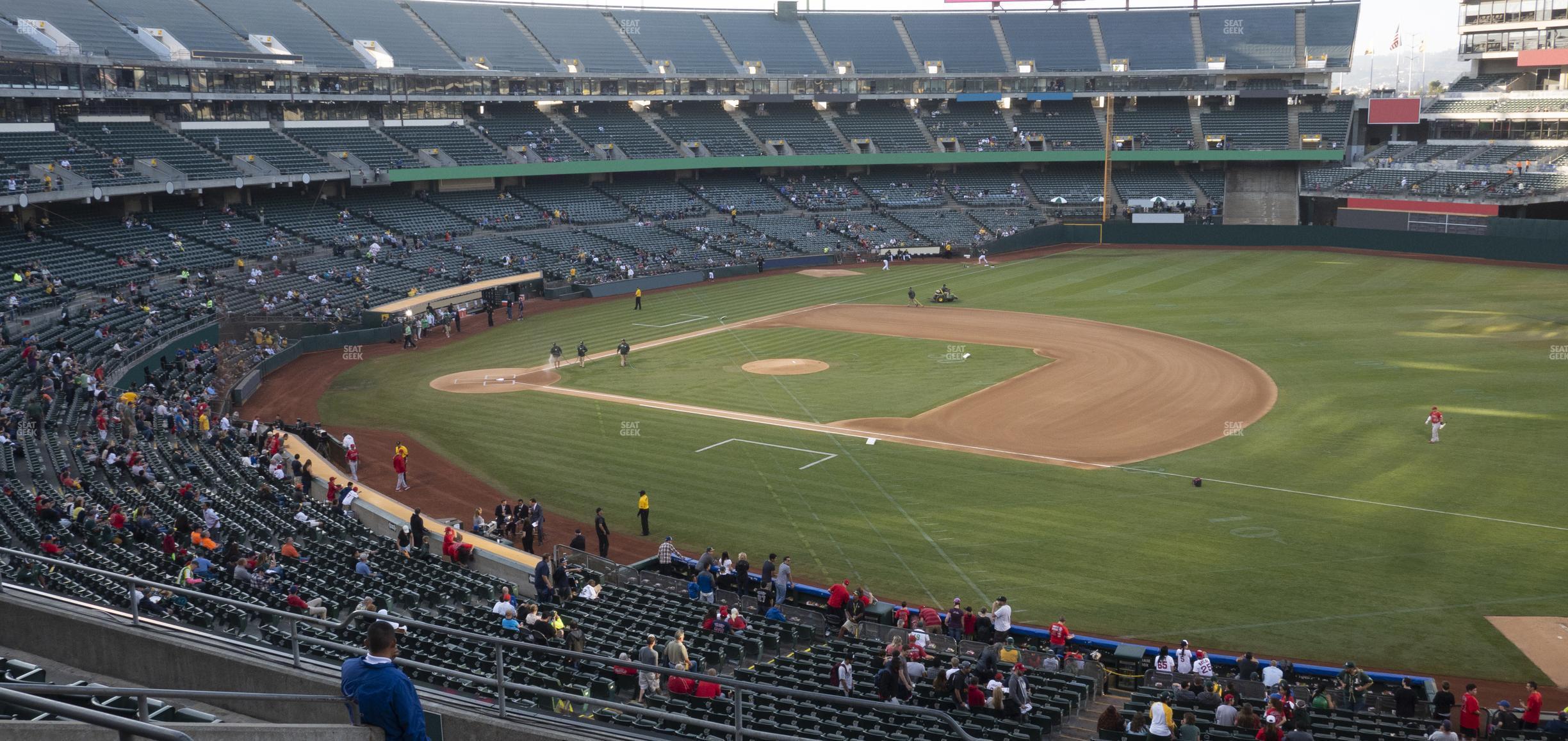 Seating view for Oakland Coliseum Section 209