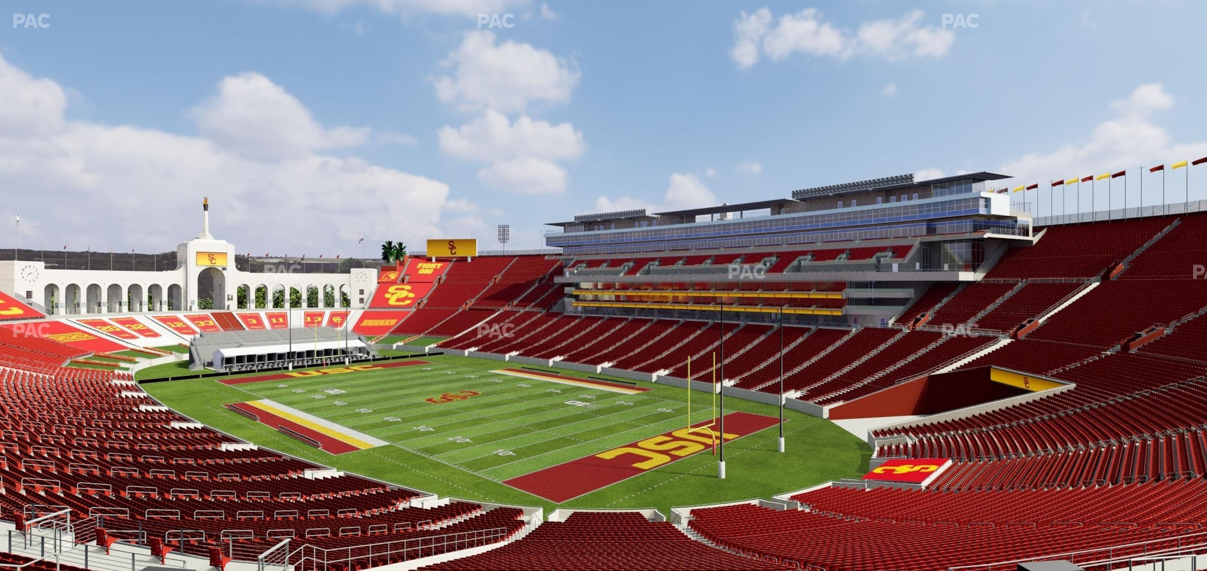 Seating view for Los Angeles Memorial Coliseum Section 217