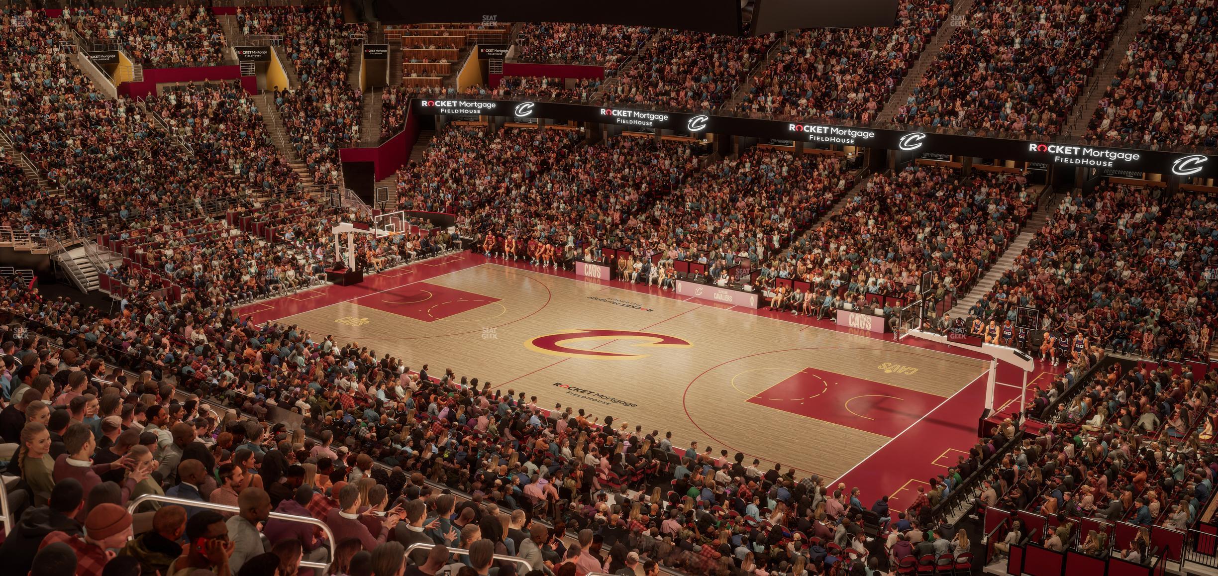 Seating view for Rocket Mortgage FieldHouse Section Mezzanine 118