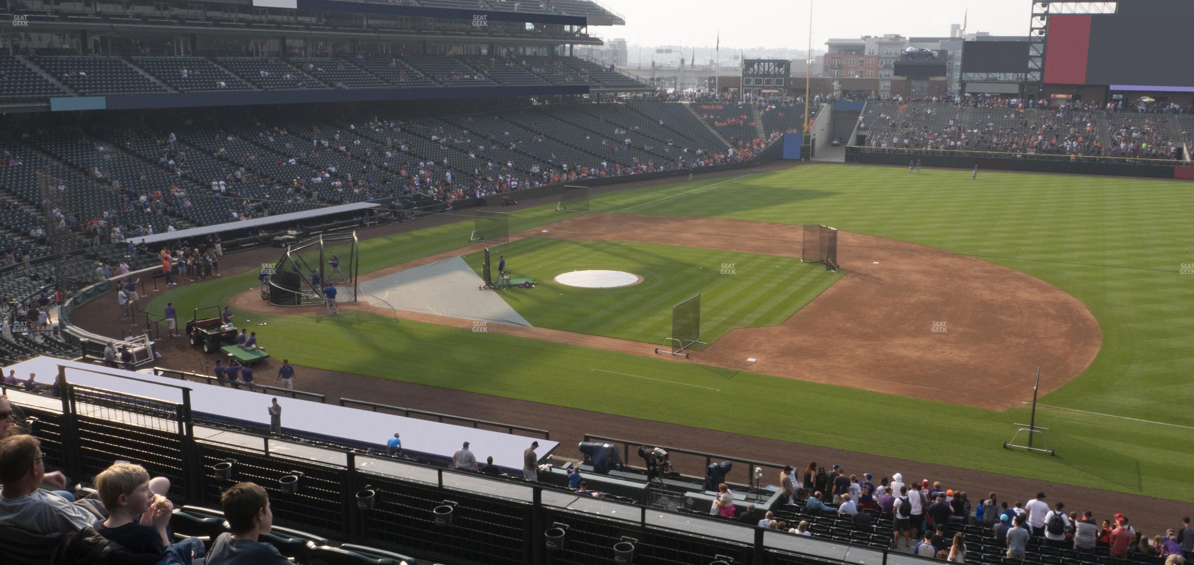 Seating view for Coors Field Section 221