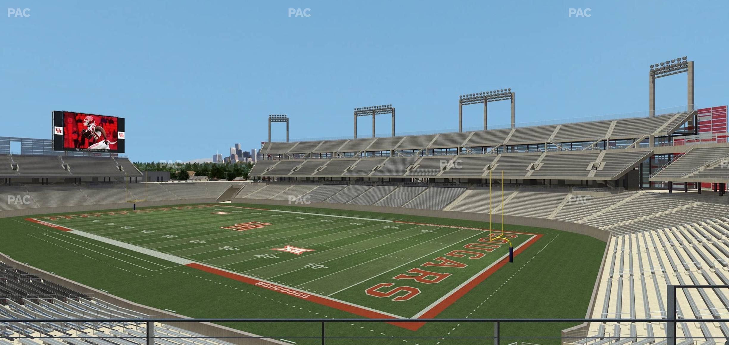 Seating view for TDECU Stadium Section East Terrace Club