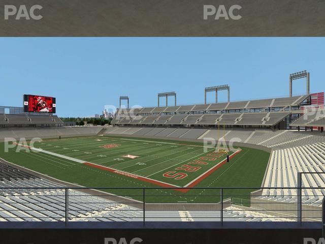 Seating view for TDECU Stadium Section East Terrace Club