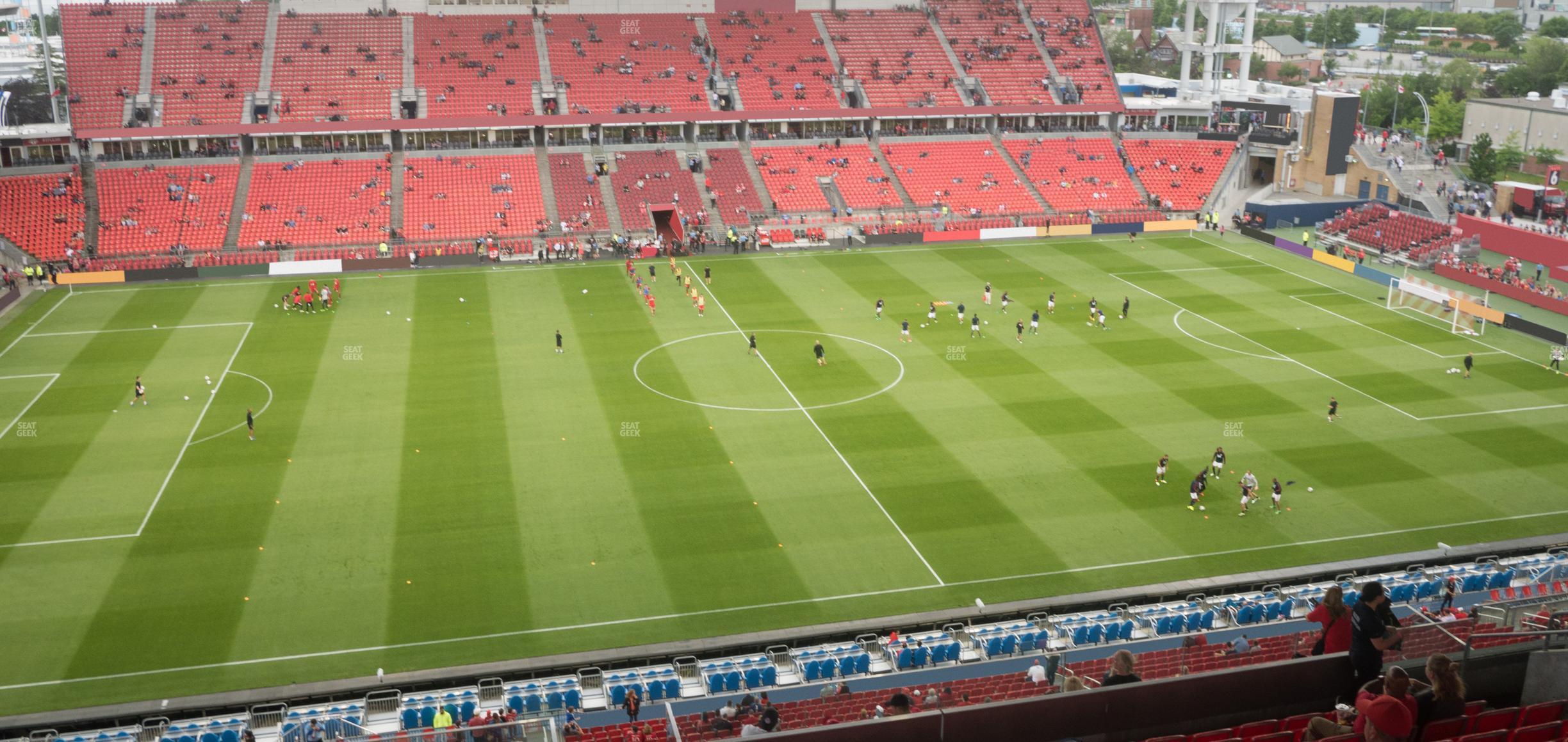 Seating view for BMO Field Section 208