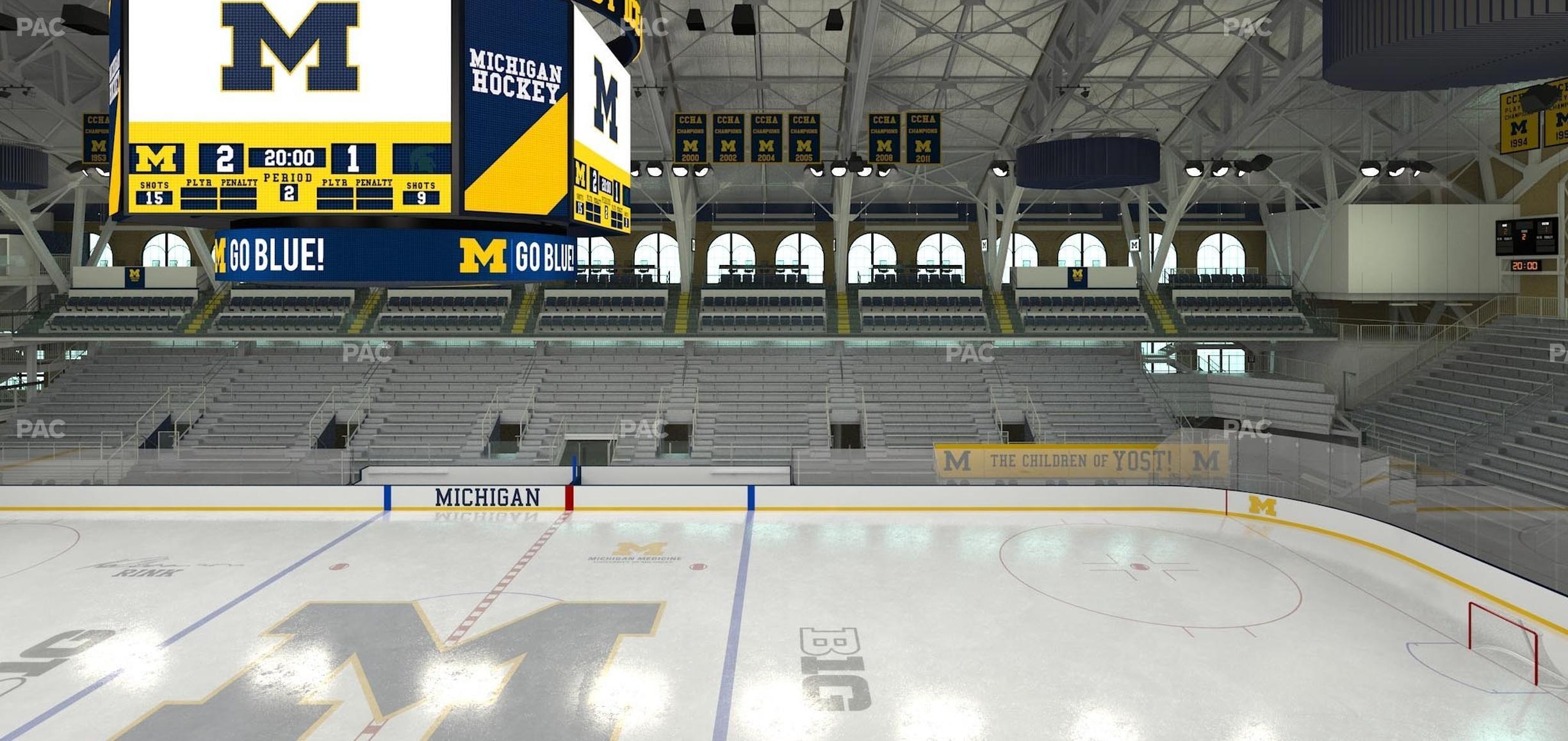 Seating view for Yost Arena Section Champions Box H