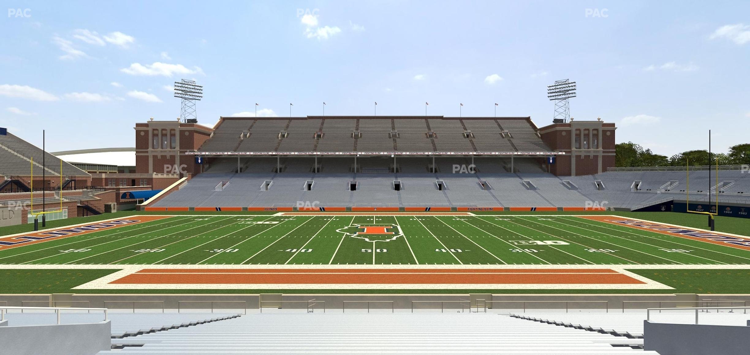 Seating view for Memorial Stadium - IL Section 127