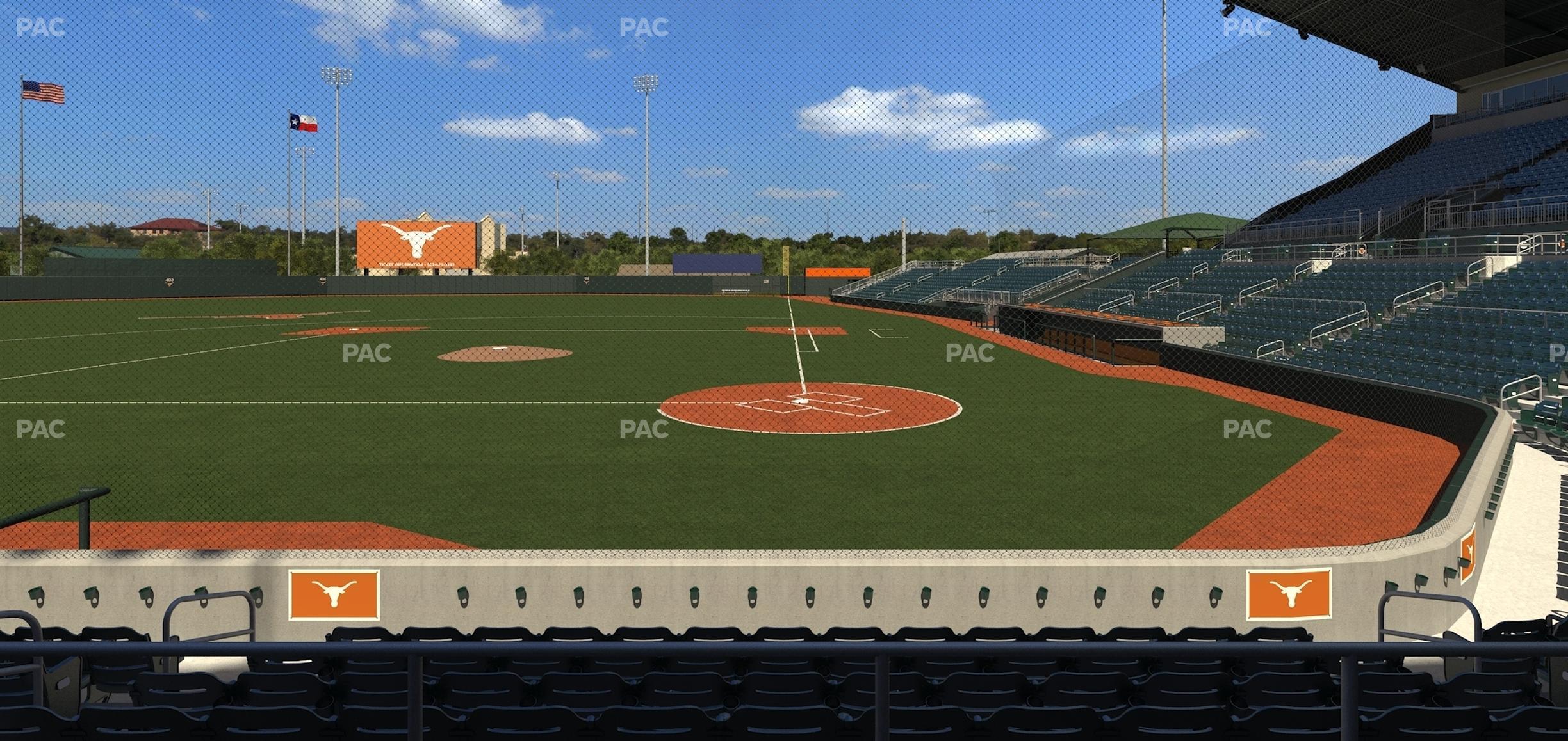 Seating view for UFCU Disch-Falk Field Section 8