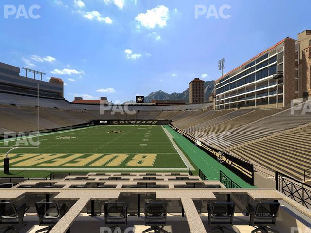 Seating view for Folsom Field Section Loge Box 178