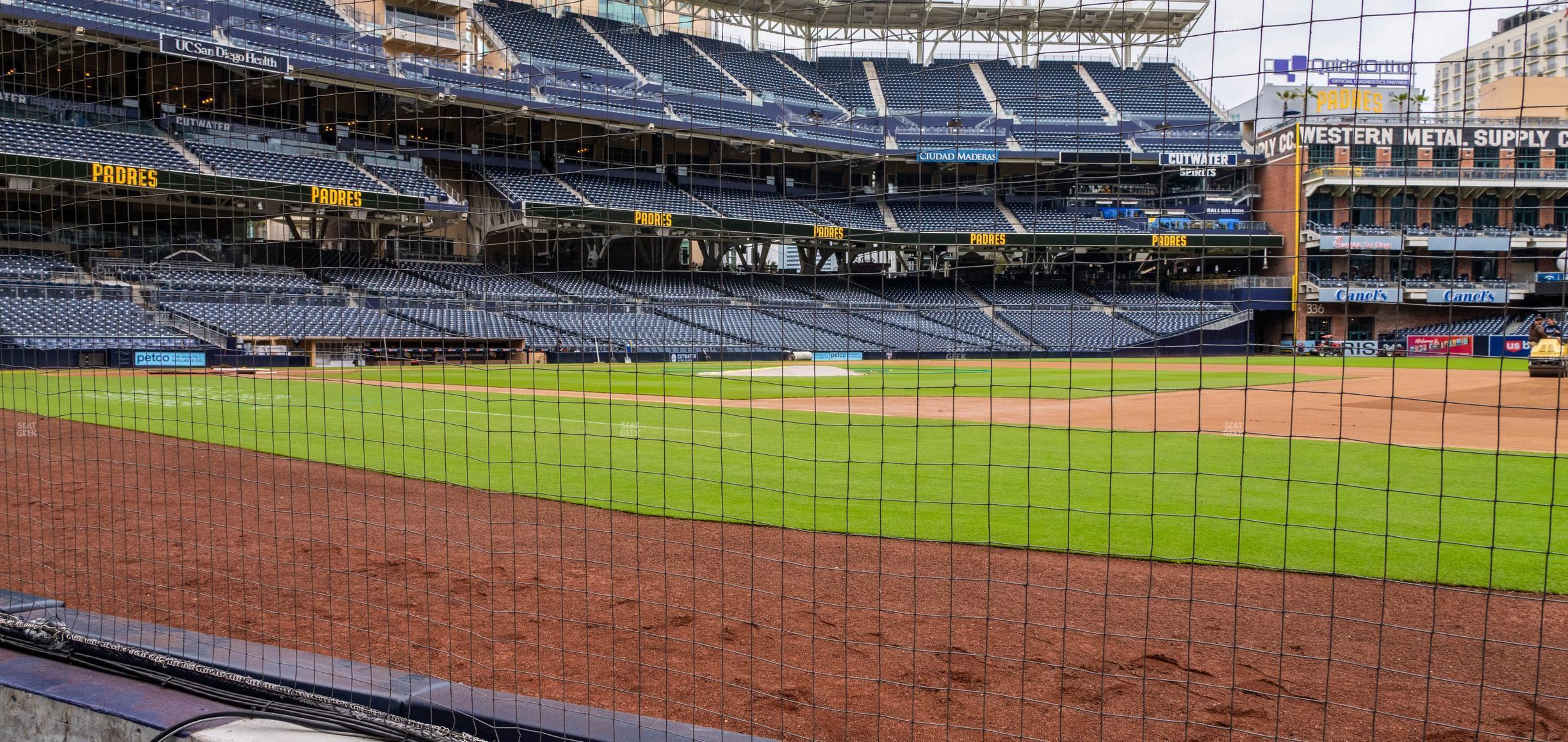 Seating view for Petco Park Section Dugout 9