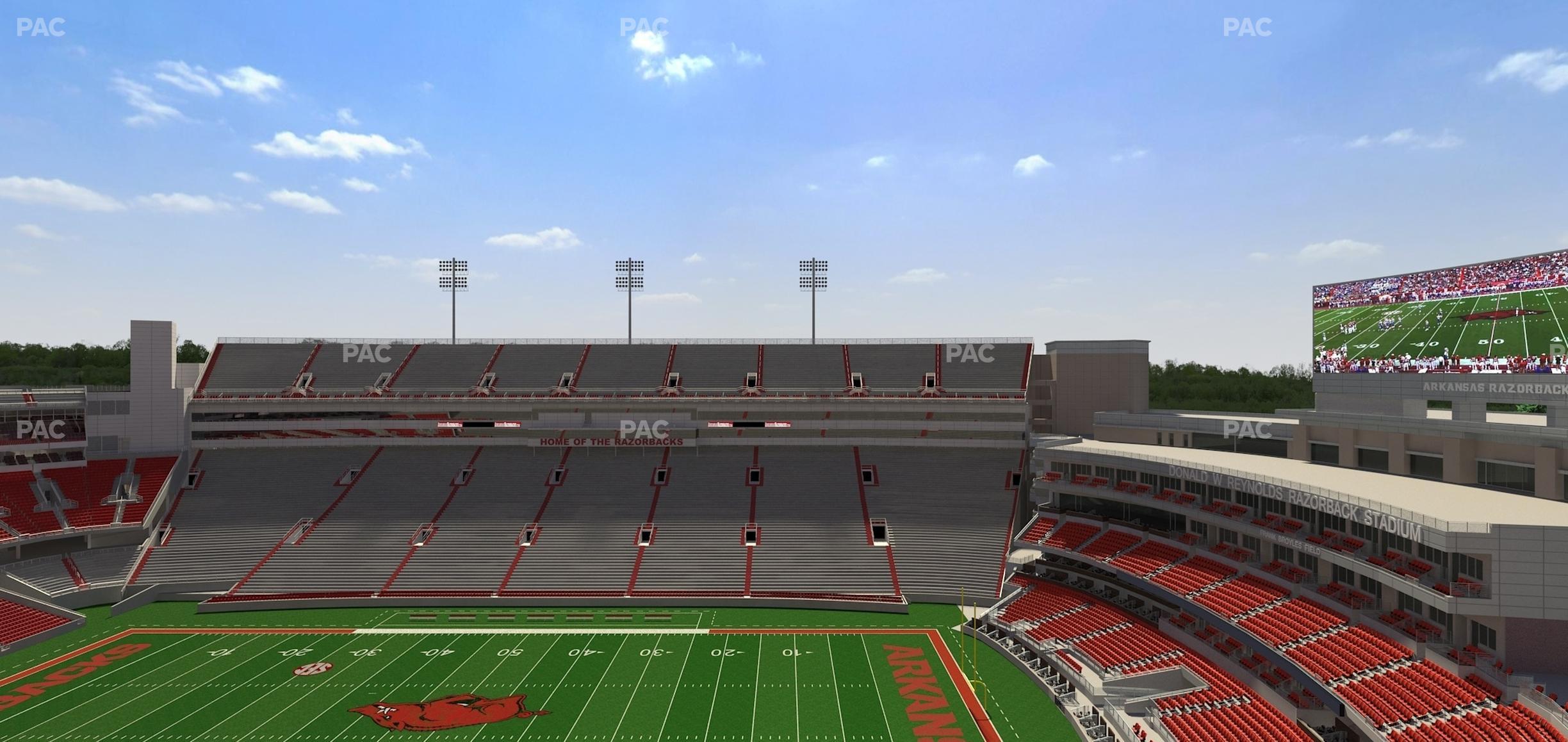 Seating view for Razorback Stadium Section 521 2