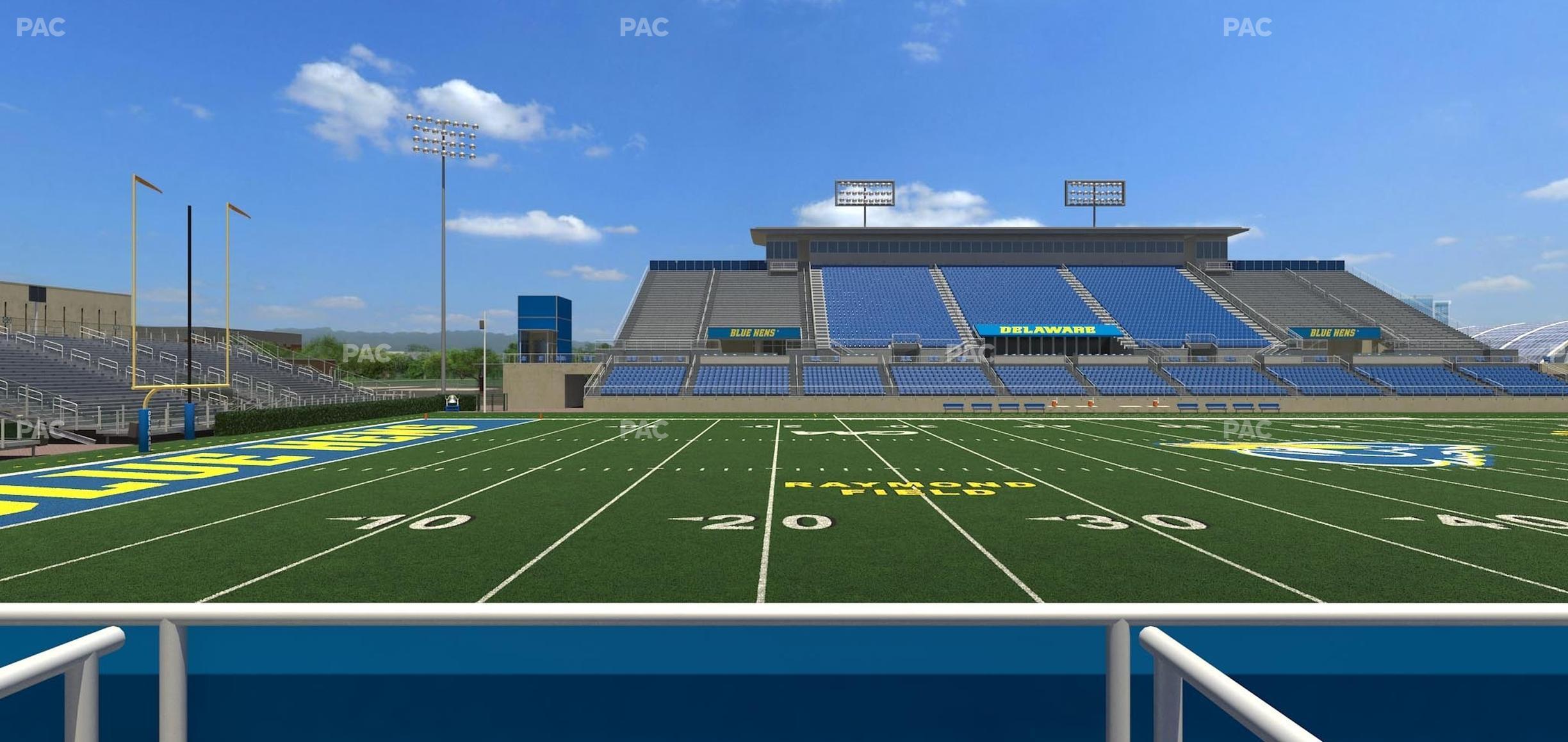 Seating view for Delaware Stadium Section East Box 88