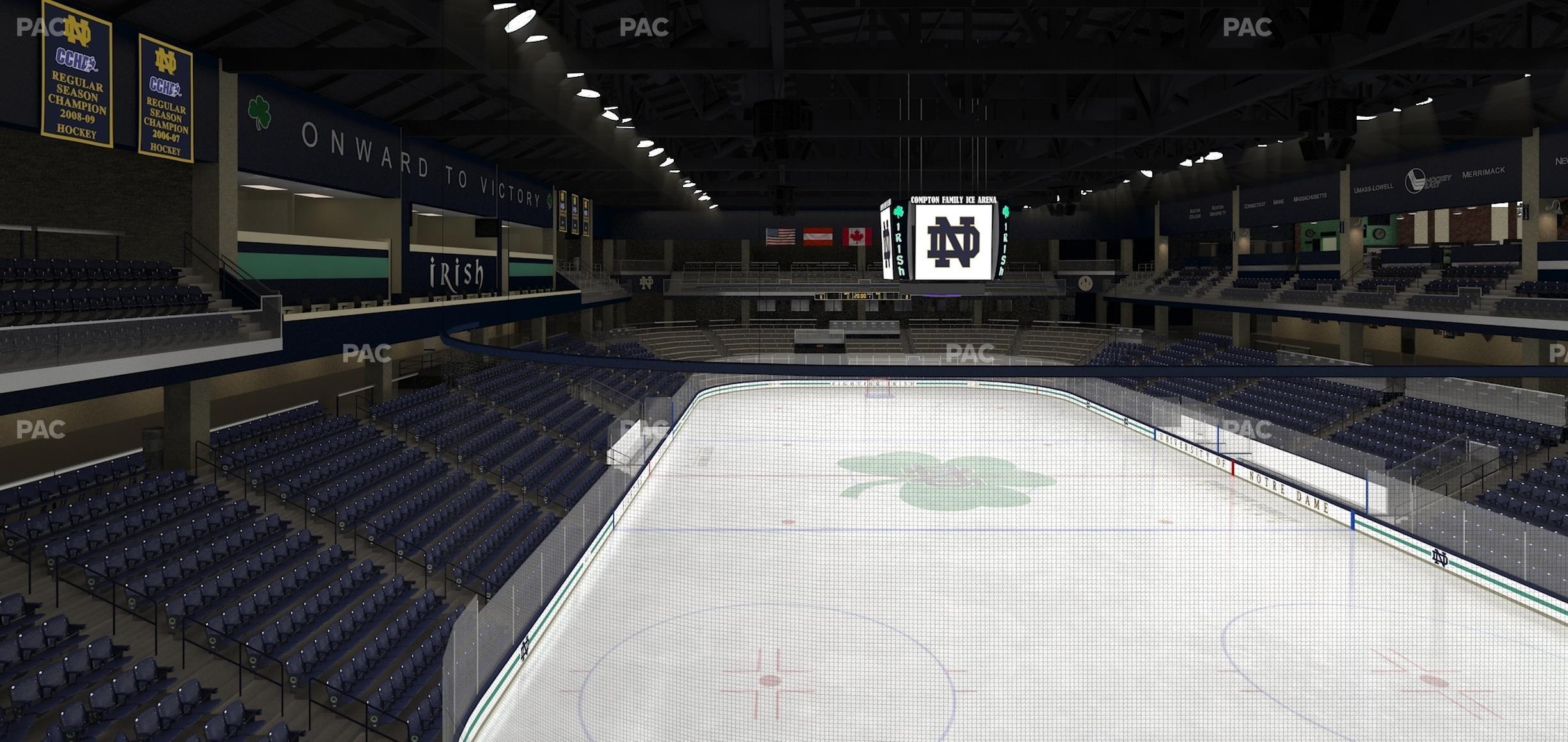 Seating view for Compton Family Ice Arena Section 114