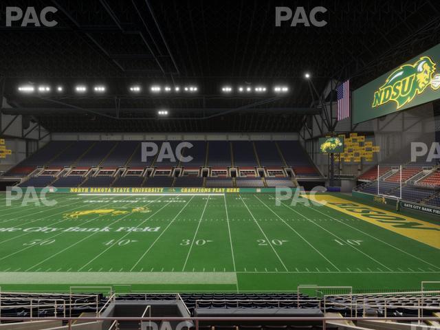 Seating view for Fargodome Section Elevated 33