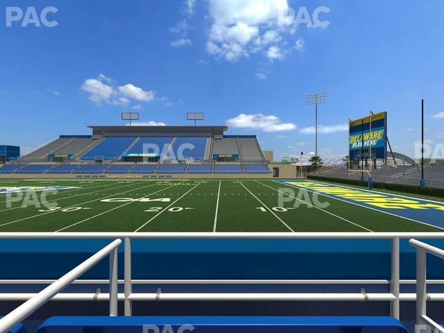 Seating view for Delaware Stadium Section East Box 59