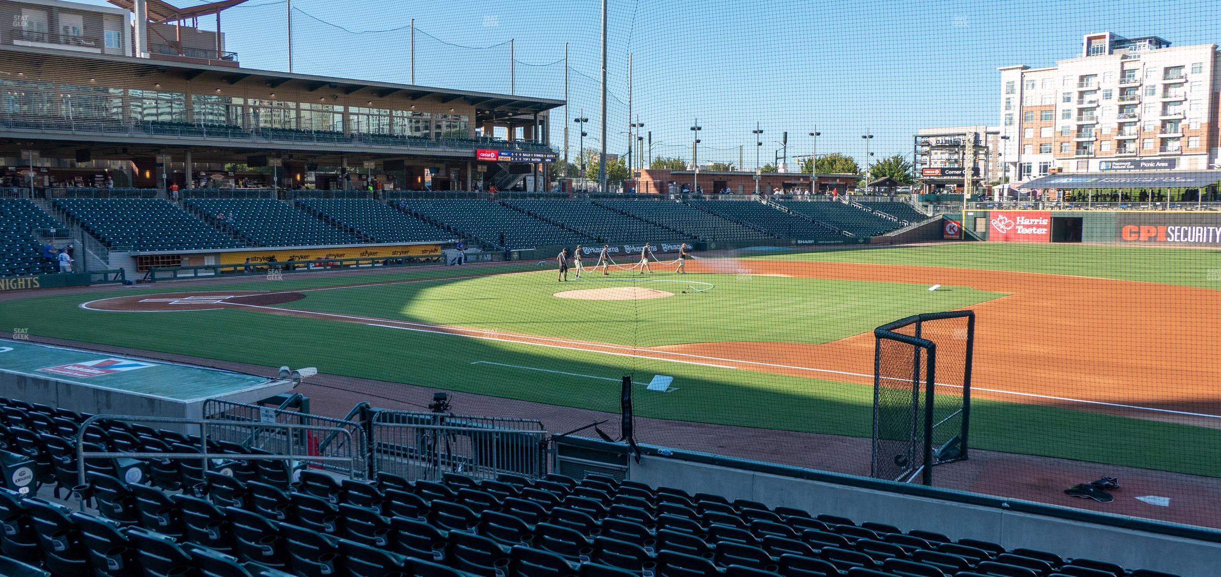 Seating view for Truist Field Section 105