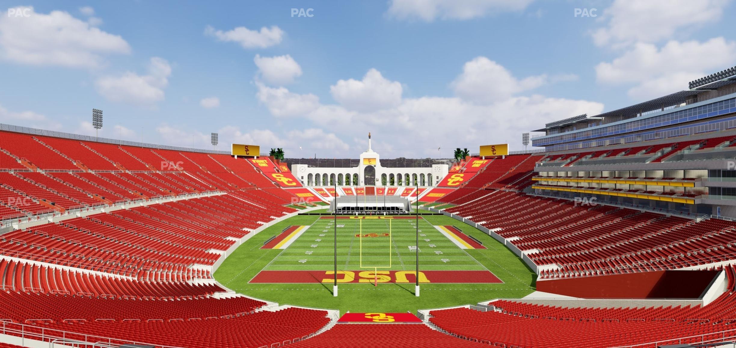 Seating view for Los Angeles Memorial Coliseum Section 214